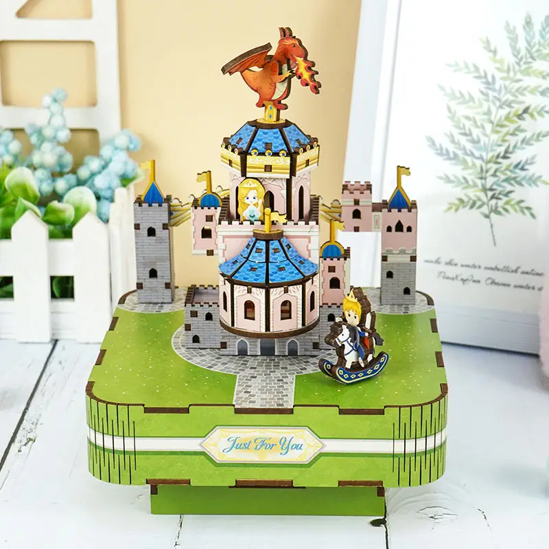 Tonecheer Fairytable महल 3D Dropshipping के लिए वयस्कों के लिए Diy लकड़ी पहेली