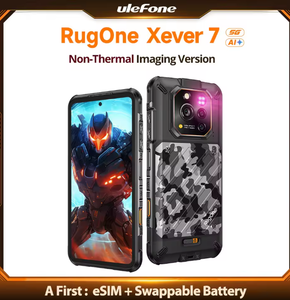 RugOne Xever 7 5G โทรศัพท์มือถือที่ทนทาน ระบบปฏิบัติการ Android 15 สมาร์ทโฟน หน่วยความจำภายใน 512GB แรม 12+12GB หน้าจอ 6.67 นิ้ว 120Hz AMOLED NFC แบตเตอรี่ 5500mAh แบบถอดเปลี่ยนได้ - Product Image 2