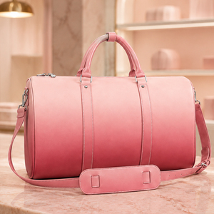 Bolsa de Viaje de Gran Capacidad en Cuero PU Suave Personalizada, Bolsa de Lona Ligera con Degradado de Color para Fin de Semana o Viajes Cortos - Product Image 6