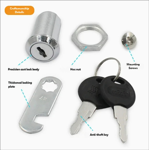 Serrures de tiroir pour meubles, 2 clés, en alliage de zinc, faciles à installer, pour armoires de camping-car, rangement de dossiers, chambre et salle de sport - Vente en gros - Product Image 2