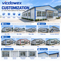VICDOWEX Maison préfabriquée modulaire de type K, épaisse et à assemblage rapide, pour camp de construction et bureau temporaire