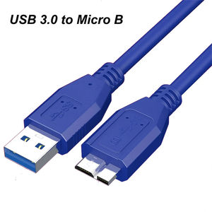 Câble USB 3.0 a vers Micro B bleu moulé, transfert de données haute vitesse 5 Gbps, <span class=keywords><strong>cordon</strong></span> pour <span class=keywords><strong>disque</strong></span> <span class=keywords><strong>dur</strong></span> <span class=keywords><strong>externe</strong></span> - Product Image 2