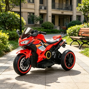 มอเตอร์ไซค์ไฟฟ้าสำหรับเด็ก ดีไซน์ใหม่ คุณภาพสูง ขนาดใหญ่ 6V สำหรับเด็กอายุ 2-4 <span class=keywords><strong>ป</strong></span>ี พร้อมไฟ แบตเตอรี่ในตัว รองรับ <span class=keywords><strong>MP3</strong></span> และ USB - Product Image 5