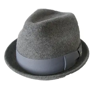 100% wool felt hot red with black tape fedora hat