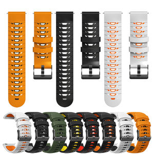 Bracelets de montre en silicone respirant doux de luxe universels de 22 mm pour <span class=keywords><strong>Amazfit</strong></span> <span class=keywords><strong>GTR</strong></span> <span class=keywords><strong>4</strong></span>/3/2,3 Pro, bracelet de montre intelligente réglable - Product Image 1