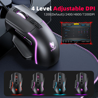 Ratón para Juegos con Cable, 7D, Programable, 7200DPI, Retroiluminación RGB, Ergonómico para Mano Derecha, para Computadora de Escritorio y Portátil