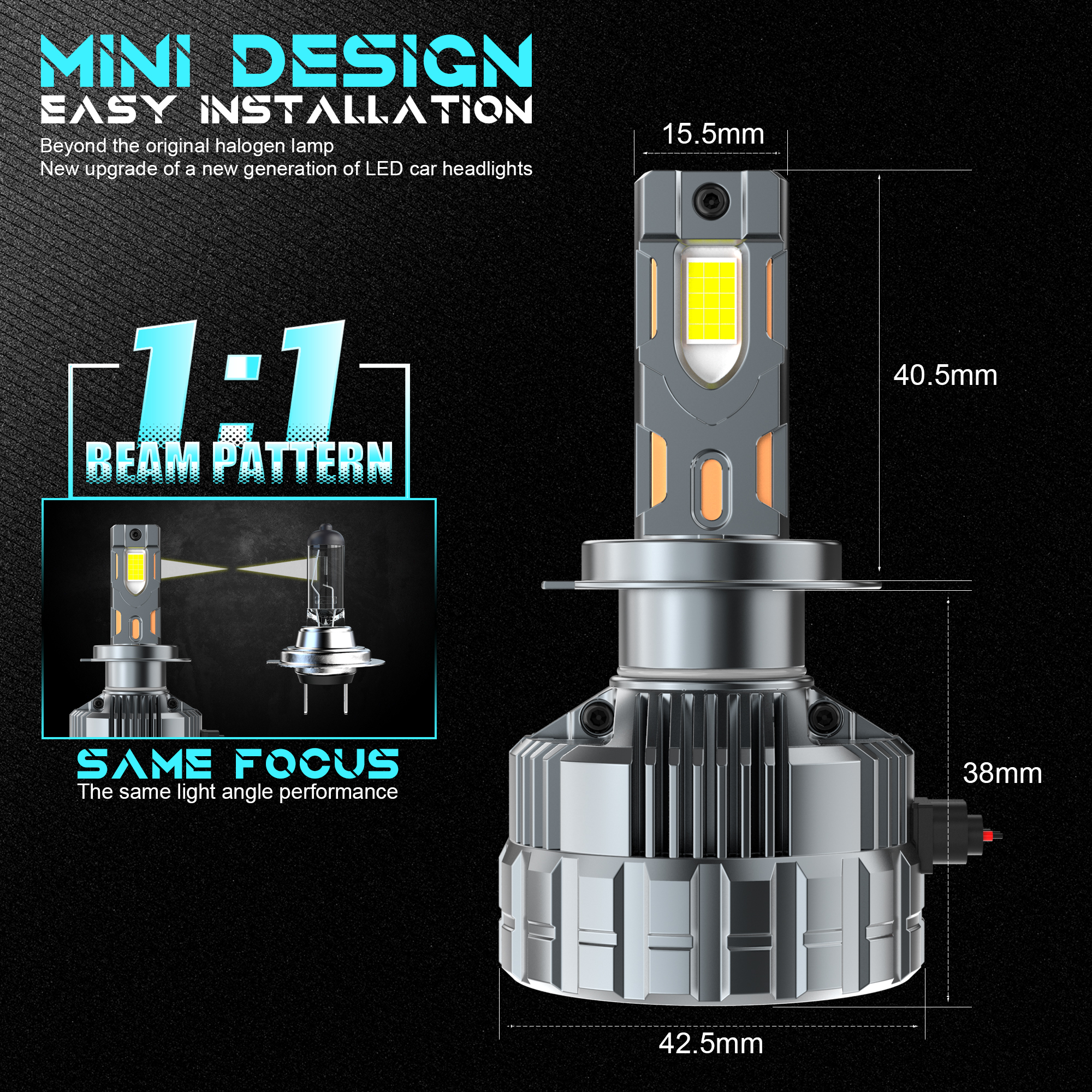 led car headlight h4