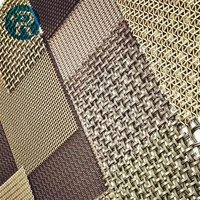 Cloison décorative en treillis métallique tissé antique en laiton et acier inoxydable, résistante à la corrosion, pour ascenseurs, soudée, découpe ISO
