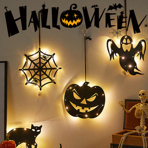 Guirnalda de Luces LED de Acrílico con Diseño de Telaraña para Halloween, 0.5M, 10 Luces, Decoración de Pared - Product Image 3