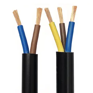 Câble de cordons d'alimentation de gaine en PVC H03VV-F 2 noyaux 3 noyaux 0.75mm 1.5mm 1.0mm fil flexible en cuivre