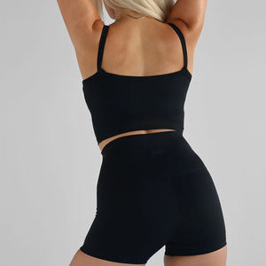 Conjunto de Ropa Deportiva de Yoga Personalizada para Mujer, Conjunto de Shorts de Ciclismo de Yoga, Conjuntos de 2 Piezas para Entrenamiento - Product Image 4