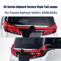 Pour Toyota Alphard Vellfire 2008-2021 Série 35, Ensemble de feux arrière LED Angel Wing, Kit de mise à niveau des feux arrière pleine largeur