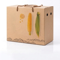 Boîtes en carton ondulé OEM écologiques, respirantes et imperméables avec poignée pour le stockage des myrtilles de qualité alimentaire