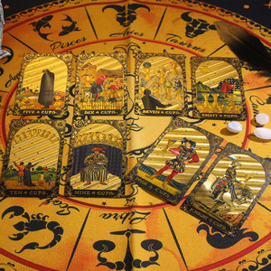 Produsen grosir penjualan terbaik kartu Tarot Foil emas 78 <span class=keywords><strong>Oracle</strong></span> kustom buku panduan plastik kualitas terbaik untuk cetak pribadi - Product Image 5