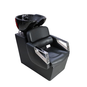 Sillón de Lavado de <span class=keywords><strong>Cabello</strong></span> COBRIS XI-61 Personalizado, Moderno, con Lavabo de Cerámica, Reposapiés Ajustable y Resistente, <span class=keywords><strong>para</strong></span> Salón de Belleza, Sauna y Barbería - Product Image 1