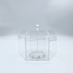 Acrylic <b>Storage</b> <b>Box</b> 15x13x12.5 Cm With <b>Drawers</b> For Cosmetic Desktop Organizers Modern Style - Product Image 1