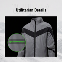 Veste à capuche réfléchissante personnalisée à blocs de couleur, style coréen, coupe ample streetwear, marque privée, OEM clé en main, 7 tailles disponibles
