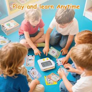 Cartes Flash parlantes audibles préscolaires Machine d'éducation précoce électronique avec cartes 112 pièces Apprentissage des mots de vue double face - Product Image 6