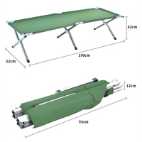 Lit de camping pliable moderne en métal facile à monter, portable, pour adultes, avec sac de transport, idéal pour les hôpitaux