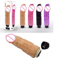 Batterie gode vibrateur jouets sexuels pour femmes grand 22cm réaliste grande gelée gode vibrateur