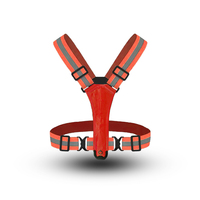 Gilet de course LED réfléchissant personnalisé avec logo imprimé, rechargeable par USB, durable, pour toutes les saisons, idéal pour les fêtes