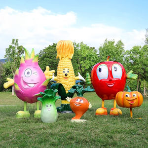 Gigante 1,5 m cereza uva adornos decoración resina artesanías piña adornos uso al aire libre Durian adorno de manzana - Product Image 5