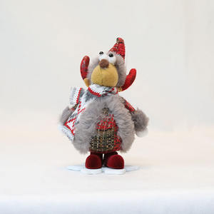 2025 ensemble de Figurines en peluche de noël chaud père noël bonhomme de neige renne décorations festives ornements de table de noël pour la décoration de la maison de vacances - Product Image 4