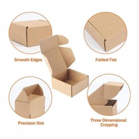 Boîte en carton ondulé personnalisée 7x5x2 avec gaufrage, boîte d'expédition double couche pliable pour petites entreprises