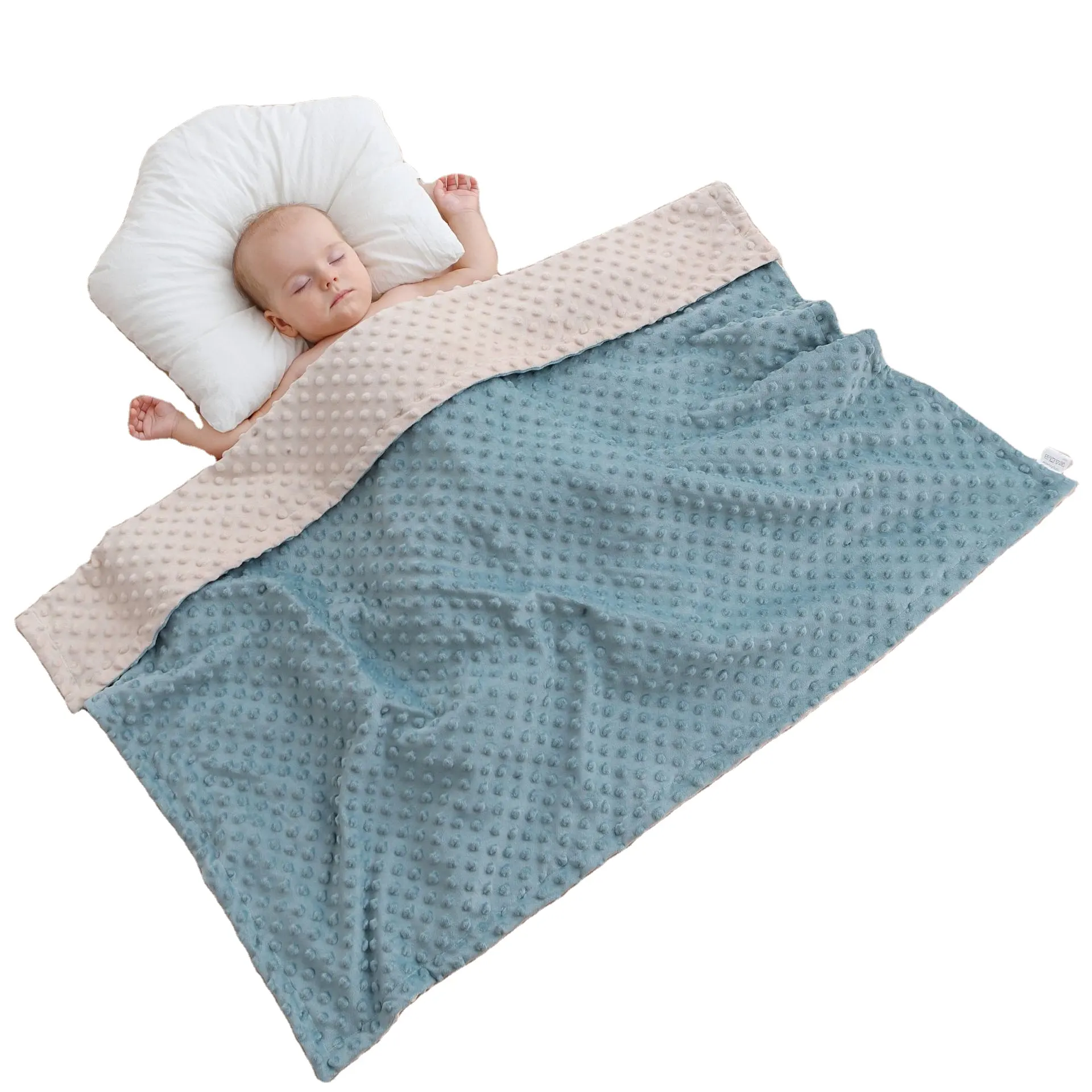 Лидер продаж, детское одеяло с пузырьками, детское флисовое супермягкое одеяло в горошек для новорожденных