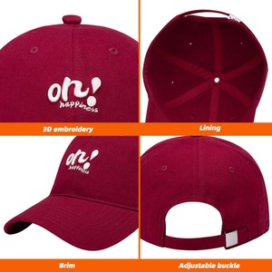 หมวกเบสบอลปักโลโก้แบบกำหนดเองขายส่ง OEM ผ้าฝ้าย ปรับขนาดได้ สไตล์ลำลองสำหรับเล่นกีฬา - Product Image 2