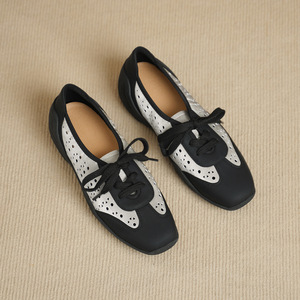 Scarpe Casual da Viaggio per Fitness Quotidiano in Vera Pelle Leggere Perforate con Supporto per l'Arco Plantare Sneakers da Passeggio Abbinabili a Tutto - Product Image 4