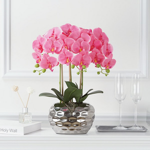 Maceta de Flores Artificiales de Lujo Especializada de Fábrica, Orquídea de Tacto Real en Venta - Product Image 4