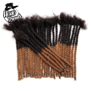 Due fili di rotazione Dreadlocks <span class=keywords><strong>Afro</strong></span> Locs crespo estensione ordinata acconciatura per uomo capelli umani Locs - Product Image 1