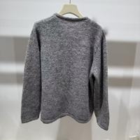 À la mode dame hiver chaud à manches longues Slim Fit ouvert poitrine courte fourrure O cou pull manteau