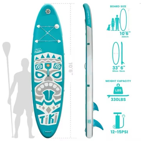 Wholesale  Portable Plastic Kids Children Adult Inflatable SUP Surfboard Stand up Paddle Board