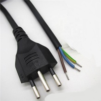 1m de cordon d'alimentation suisse noir Sev 3Pin avec IEC C5 HO5VV-F 3x1.5mm2