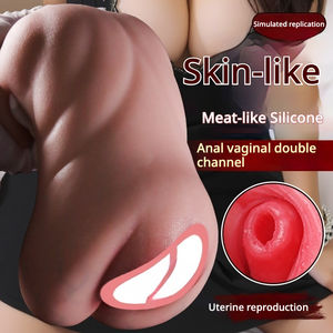 プレミアム品質の安全素材を使用したリアルな膣肛門両用プライベートリラックス男性用シリコン製セックストイ携帯用マスターベーター - Product Image 3