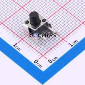 TS013-CBW0EH7.0 Tactile Switch Through hole-4P,7.5x7mm Switch Single Pole Single Throw Round Button 1.8N Right Angle Insert - Product Image 1