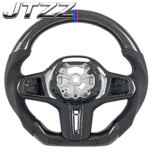 Para BMW G22 G42 <span class=keywords><strong>G29</strong></span> G20 M340i 2018 G21 G23 G26 2019 2020 2021 2022 2023 2024 Volante de Fibra de Carbono con Levas de Cambio y Calefacción - Product Image 1