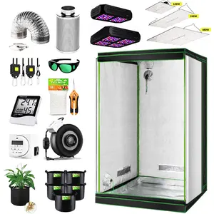 Nhà Máy Tùy Chỉnh Thủy Canh Nhôm Trong Nhà 600d Oxford Grow Tent Bộ Kit Hoàn Chỉnh Với Grow Light