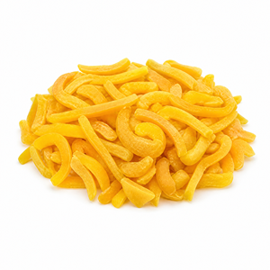 Tiras de Pimiento Amarillo Congelado, Rodajas de Pimiento Dulce Amarillo para Servicios de Alimentación, <span class=keywords><strong>Pizza</strong></span>, Pasta, Ensaladas, Salsas e Ingredientes para Comidas Preparadas - Product Image 1