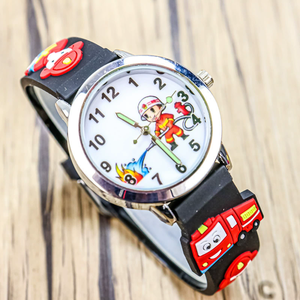 Nouveau enfants veilleuse aiguille <span class=keywords><strong>pompier</strong></span> montre électronique transfrontalier modèle chaud mâle et femelle dessin animé montre à Quartz - Product Image 3