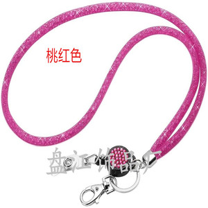 Cordon d'identification rétractable transfrontalier en cristal, collier filet de pêche, nouveau style de cordon pour téléphone portable, avec boucle à tirage facile, en - Product Image 1