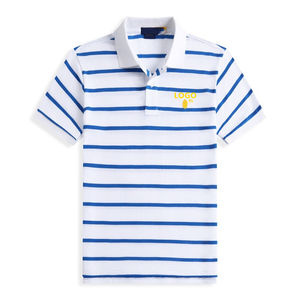 T-shirt <span class=keywords><strong>Polo</strong></span> Homme Designer en Coton Brodé à Manches Courtes avec Rayures – Design Transfrontalier 100% Jersey – Idéal pour l'Été - Product Image 1