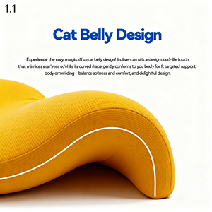 Oreiller de cou pour chat en silicone de qualité <span class=keywords><strong>alimentaire</strong></span>, soutien ergonomique du cou, housse respirante amovible, sommeil profond, voyage moderne, bureau, <span class=keywords><strong>chambre</strong></span> à coucher - Product Image 3