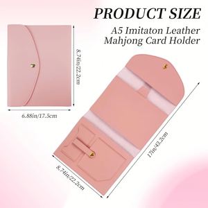 Foldable Pu Leather Mahjong Sleeve Multiple Pockets Phone <b>Wallet</b> Large 17X8.7 Inches Credit Folio Score Card <b>Holder</b> - Product Image 4