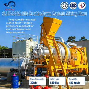 ماكينة خلط الأسفلت المتنقلة 10-40 t/ h ، خلاط خرسانة صغير لخلط الأسفلت بيتومين - Product Image 5