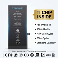 Nueva Batería de Polímero de Iones de Litio Recargable 100% Saludable para Teléfonos Inteligentes 11 12 13 Mini 14 15 Pro Max, Disponible en Stock