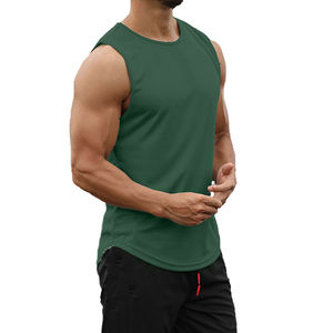 Camisetas Vintage Lavage Batik Gilet Chemises Surdimensionné Streetwear Gilet <span class=keywords><strong>Tee</strong></span> Solide Couleur Coton Fitness Singlet Homme - Product Image 5