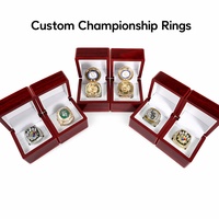 Bague de champion personnalisée, plaquée deux tons, avec zircone étincelante, reproduction de la bague de champion pour cérémonie de remise des prix sportifs